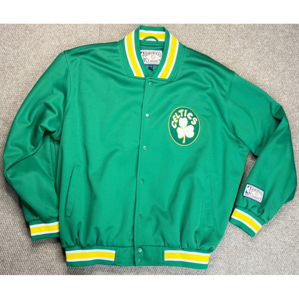 Hardwood Classics Vintage NBA Boston Celtics 1946 Mesh Pattern Jacket Size XL